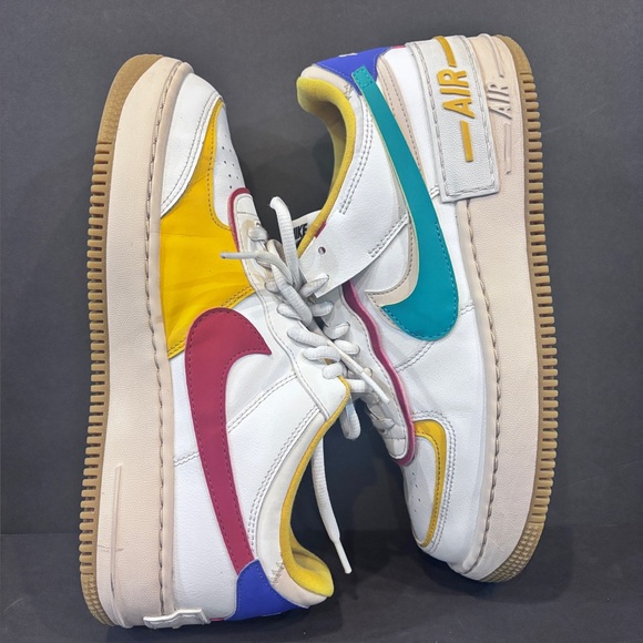 Nike Air Force 1 Shadow Multi Color Women’s Size 10 C10919-118 Sneakers - Picture 2 of 13